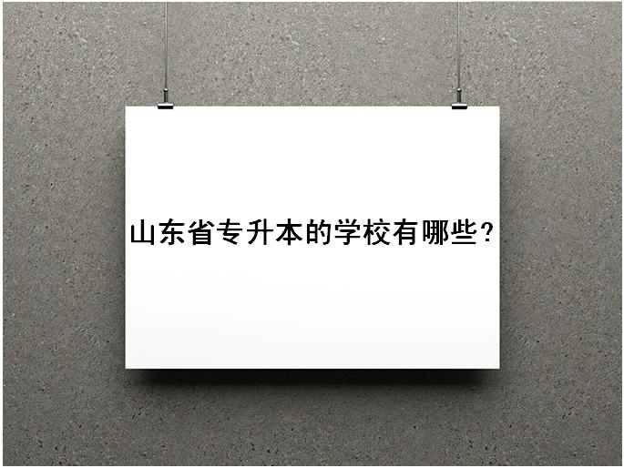 山东省专升本的学校有哪些可以选择？山东专升本率最高学校是哪所