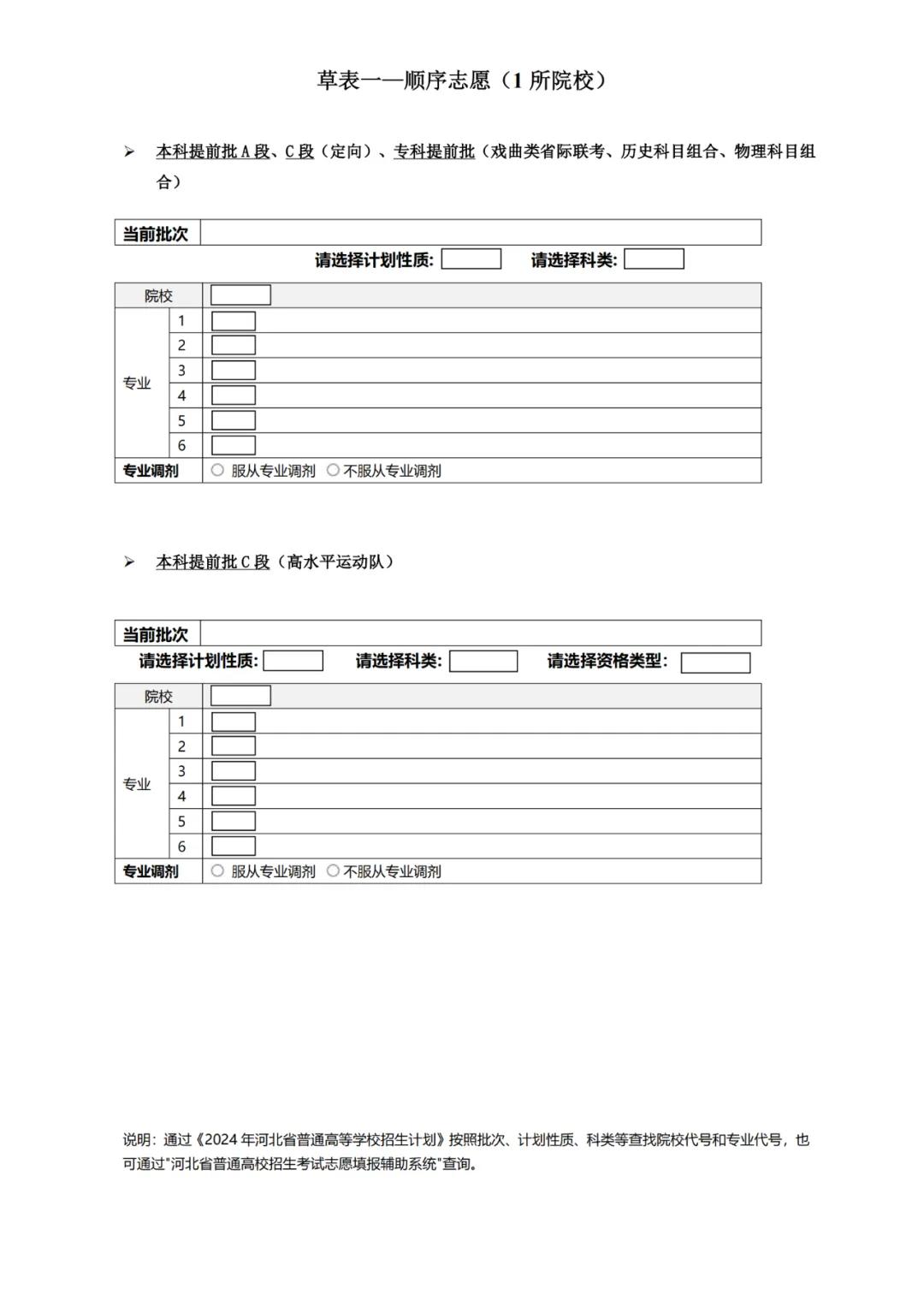 1718960344529642.jpg 2025河北高考志愿填报样表,考生可以填几个志愿?附填报注意事项